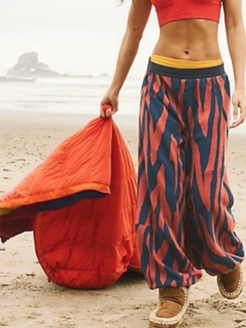 FP Movement Abstract Baller Zebra Print Balloon Jogger Sweatpants Blue Women’s S